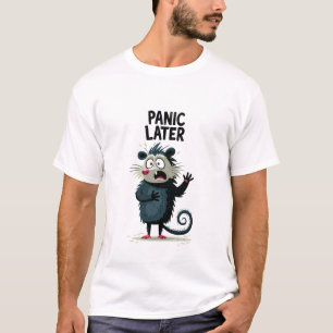T-shirt Cadeau de personnage de sarigue anxieux drôle Pani