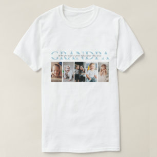 T-shirt Cadeau de photo de grand-père avec message personn