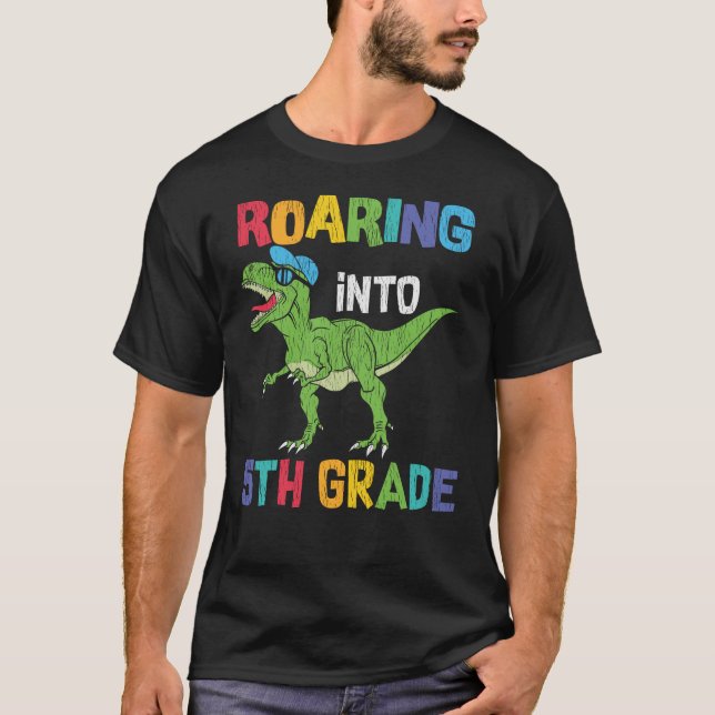 T-shirt Cadeau de premier jour d'école pour élève de 5e an (Devant)
