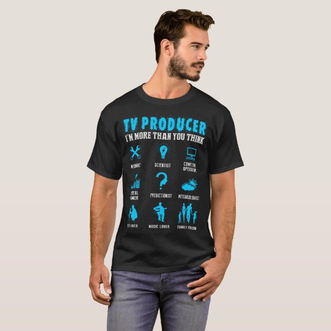 T-shirt Cadeau de profession de producteur de télévision (Devant entier)