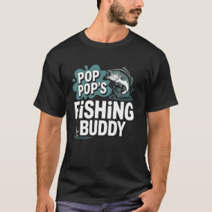 T-shirt Cadeau de retraite pour pêcheur drôle Buddy Pop Po