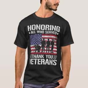 T-shirt Cadeau de service militaire patriotique Merci aux