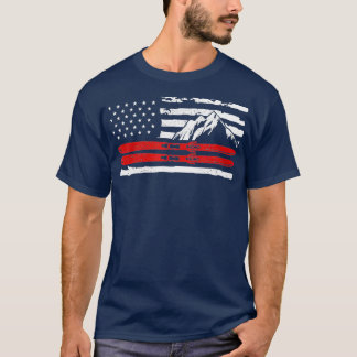 T-shirt Cadeau De Ski Américain Pour Un Skieur