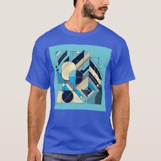 T-shirt Cadeau de style rétro à formes géométriques minima