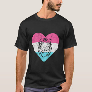 T-shirt Cadeau De Tigre Vintage Rétro Pour Femmes Ou Fille
