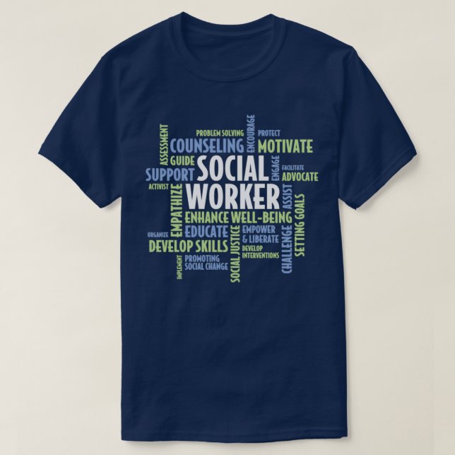 T-shirt Cadeau de travail social pour travailleur social (Design devant)