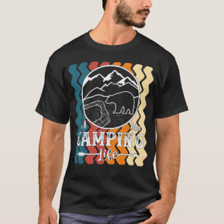 T-shirt Cadeau de vêtements rétro Camping Life