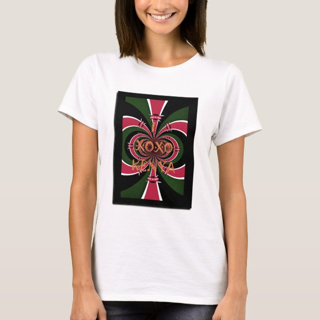 T-shirt Cadeau de voyage kenyan - Conception de câblage et (Devant)
