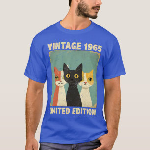 T-shirt Cadeau drôle 60 ans Vintage 1965 Amateur de Chat 6