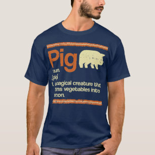 T-shirt Cadeau drôle Bacon et définition de cochon Premium