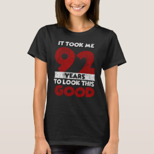 T-shirt Cadeau drôle d'anniversaire 92 ans vieux de 92 ans