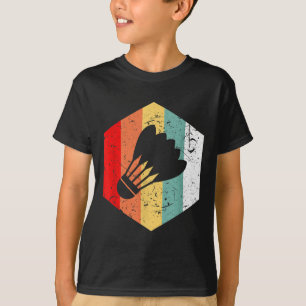 T-shirt Cadeau drôle de badminton navette rétro vintage