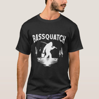 T-shirt Cadeau drôle de Bassquatch de pêche