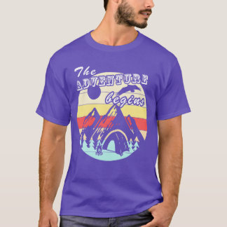 T-shirt Cadeau drôle de camping aventure rétro vintage