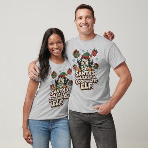 T-shirt Cadeau drôle de manchot pour l'elfe le moins coord