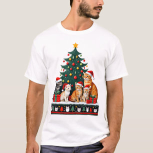 T-shirt Cadeau drôle de Noël de chat moche pour femmes hom