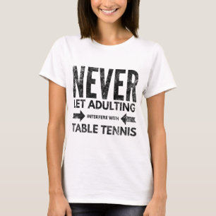T-shirt Cadeau drôle de noir de ping-pong de ping-pong