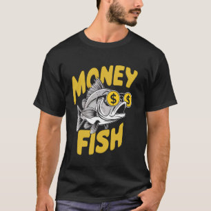 T-shirt Cadeau drôle de pêcheur Poisson Argent Pêche