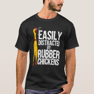 T-shirt Cadeau drôle de poulet en caoutchouc facilement di