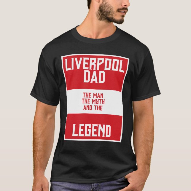 T-shirt cadeau du père du ventilateur Liverpool (Devant)