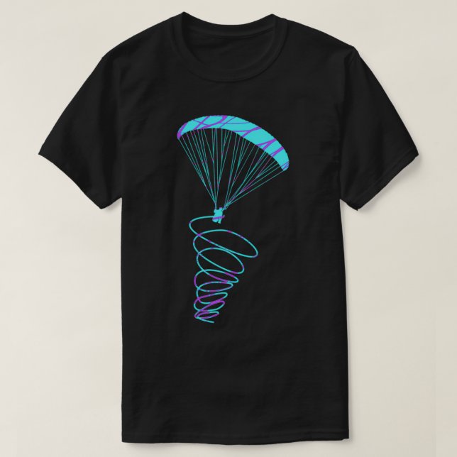 T-shirt cadeau en spirale parapente (Design devant)