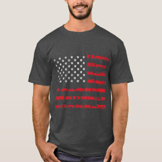 T-shirt Cadeau ferroviaire américain Flag