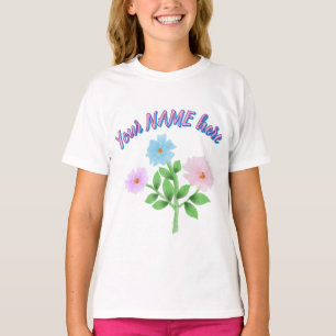 T-shirt Cadeau floral personnalisé à l'aquarelle 