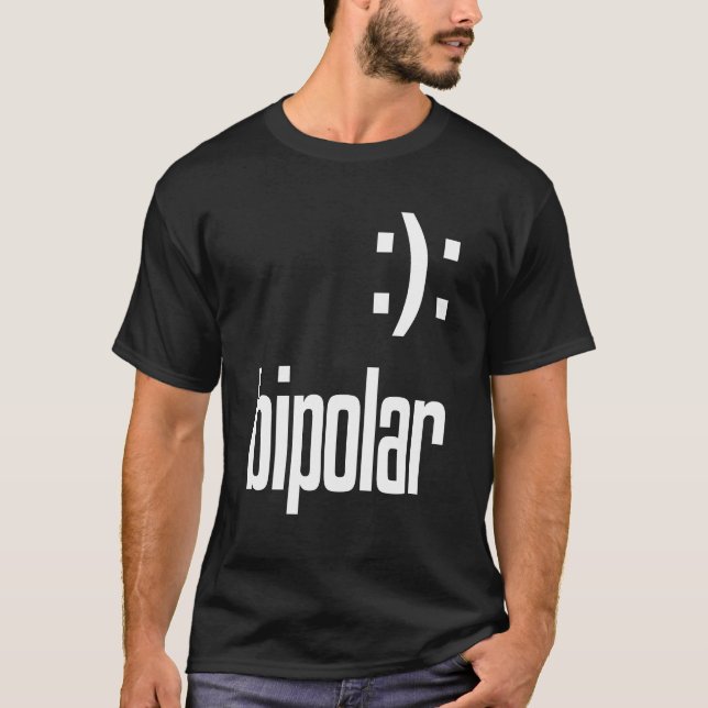 T-shirt Cadeau Geek bipolaire (Devant)