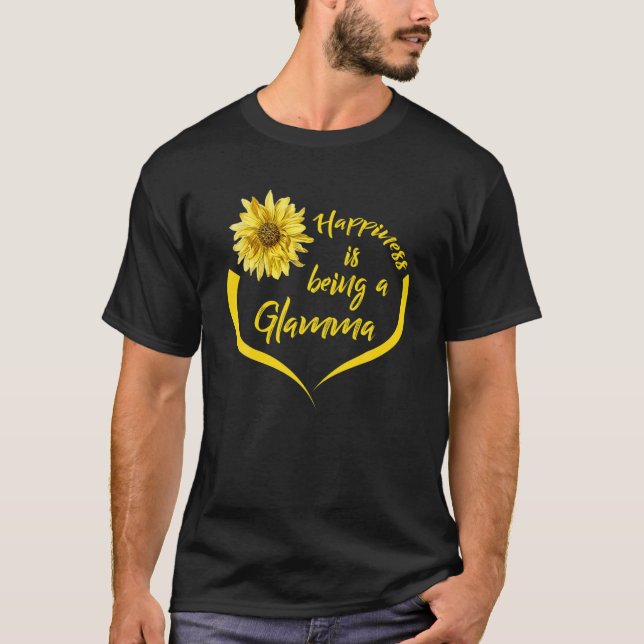 T-shirt Cadeau Glamma : Le Bonheur Est Un Glamme (Devant)
