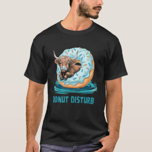 T-shirt Cadeau Hommes Conception Vache Highland Drôle Donu