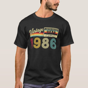 T-shirt Cadeau Hommes Femmes 40 Ans Nés en 1986 Rétro