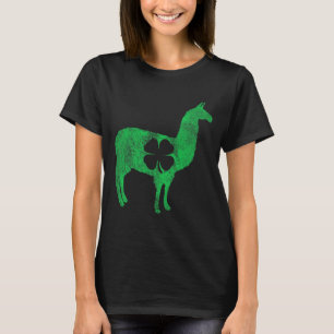 T-shirt Cadeau Lama Alpaga Saint-Patrick Jour Trèfle T