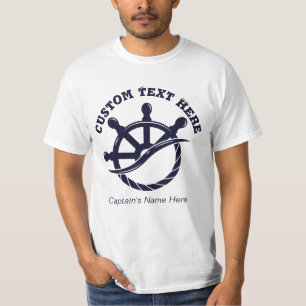 T-shirt Cadeau nautique de capitaine de bateau personnalis