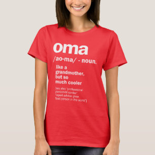 T-shirt Cadeau Oma Pour Grand-Mère Femmes Anniversaire Fêt