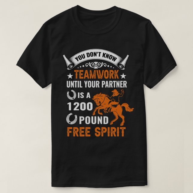 T-shirt Cadeau partenaire de cheval (Design devant)