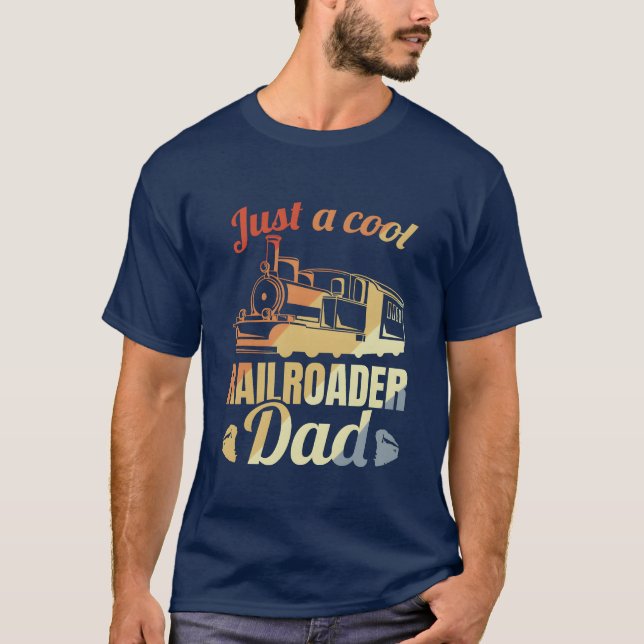 T-shirt Cadeau père ferroviaire (Devant)