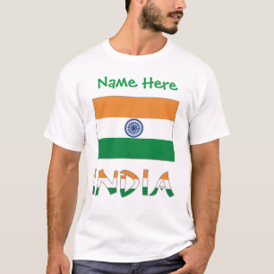 T-shirt Cadeau personnalisé drapeau indien pour hommes