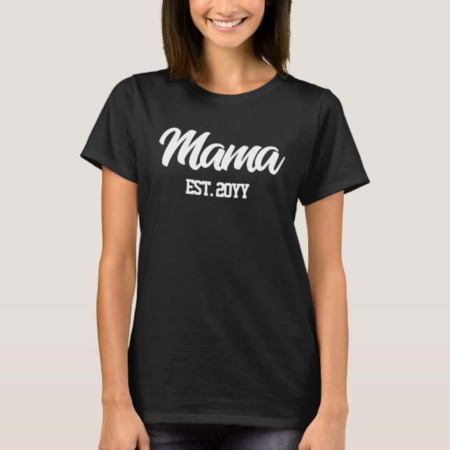 T-shirt Cadeau personnalisé Mama Est Année Cadeau personna (Devant)
