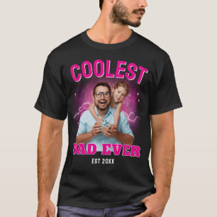 T-shirt Cadeau personnalisé pour papa avec photo vintage d