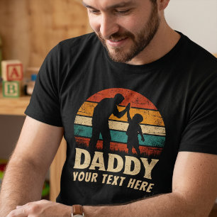 T-shirt Cadeau personnalisé vintage Papa High Five Fête de