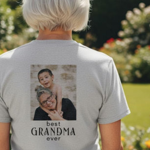 T-shirt Cadeau photo de grand-mère établie 