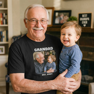 T-shirt Cadeau photo de grand-père pour grand-papa