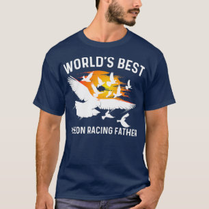 T-shirt Cadeau Pigeon Racing Pour Papa Homing Pigeon