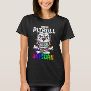 T-shirt Cadeau Pitbull Furieux Effrayant Mange Lic