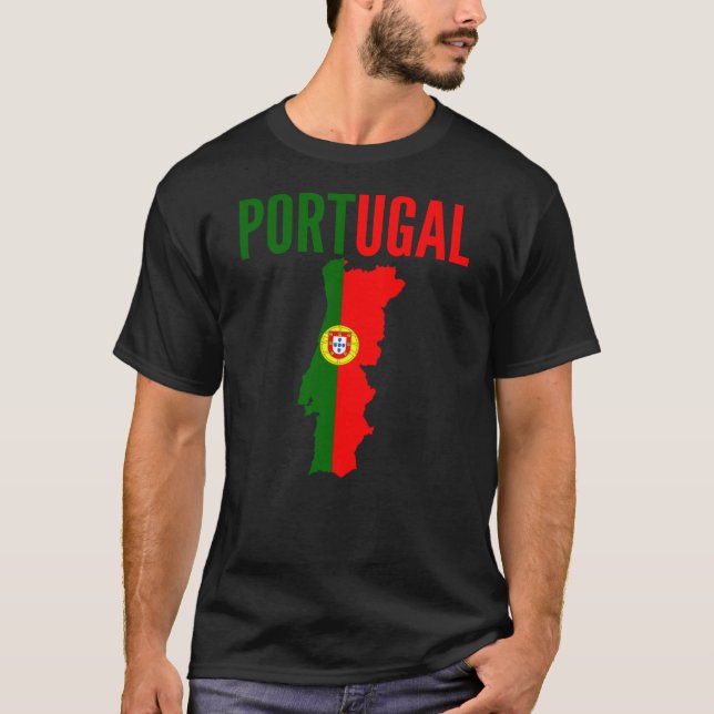 T-shirt Cadeau portugais - carte du Portugal (Devant)