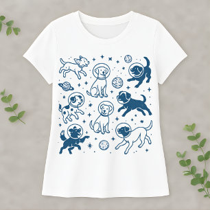 T-shirt Cadeau pour amateur de chien spatial drôle et de g