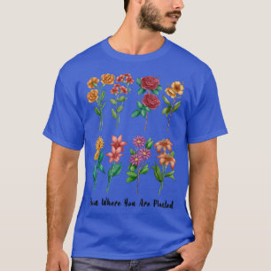 T-shirt Cadeau pour Gardener Grandma Bloom Où vous êtes Pl