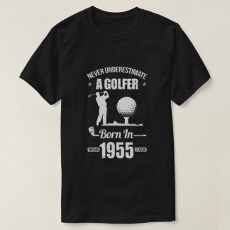 T-shirt Cadeau Pour Golf de 65 Ans 1955 65e Anniversaire