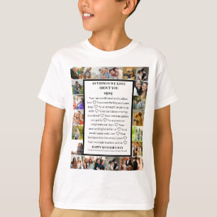 T-shirt Cadeau pour la fête des mères   Collage photo de l
