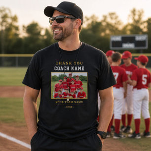 T-shirt Cadeau pour l'entraîneur Photo Équipe Sports